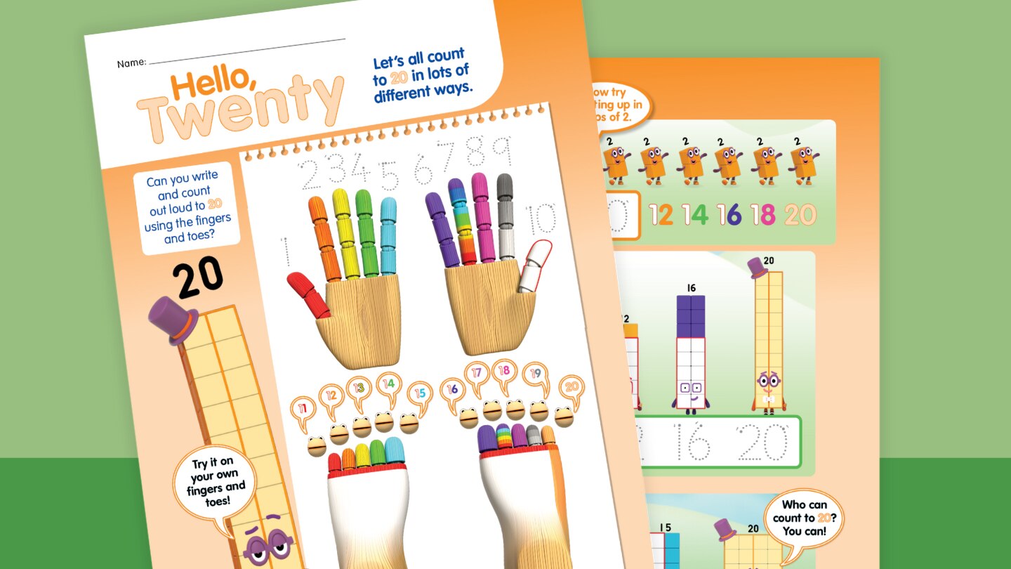 Wiggle Those Fingers And Toes With Numberblock Twenty BBC Learning Hub Wiggle Those Fingers And Toes With Numberblock Twenty BBC Learning Hub